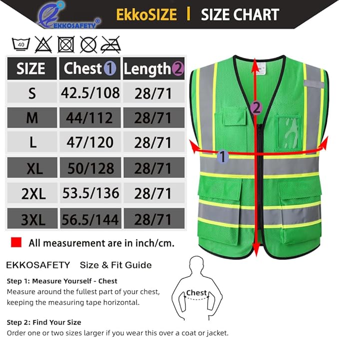 Reflective Mesh Safety Vest for Men Women - Image 2