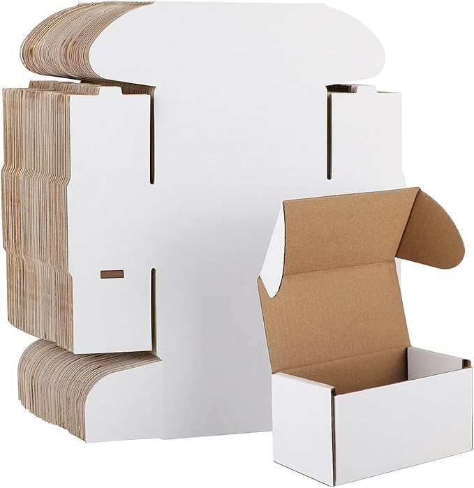 HORLIMER Shipping Boxes Set of 50, Small Corrugated Cardboard Box Literature by HORLIMER