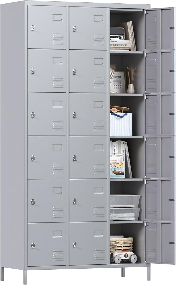72" inch Employee Locker, Tall Metal Locker by GANGMEIMENTALSTORAGECABINET