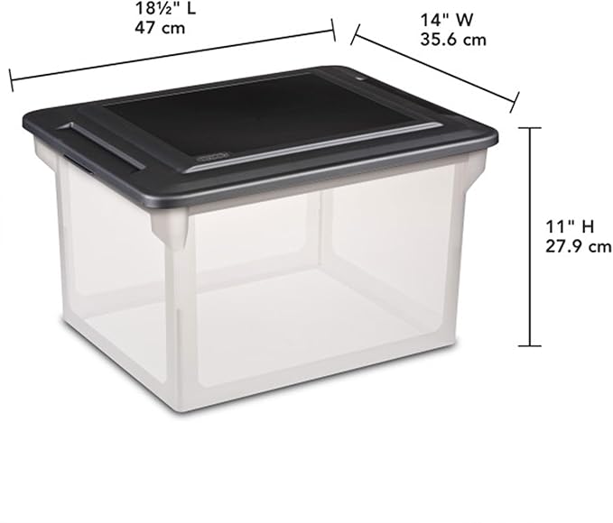 Sterilite File Box, Stackable Storage Bin - Image 2