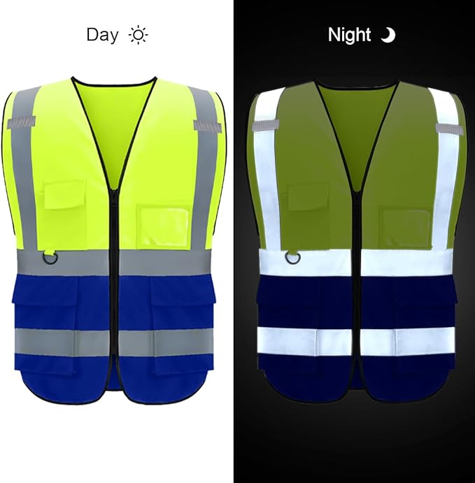 BeautyWill Custom Safety Vest Logo Class 2 High Visibility Reflevtive Vest - Image 4