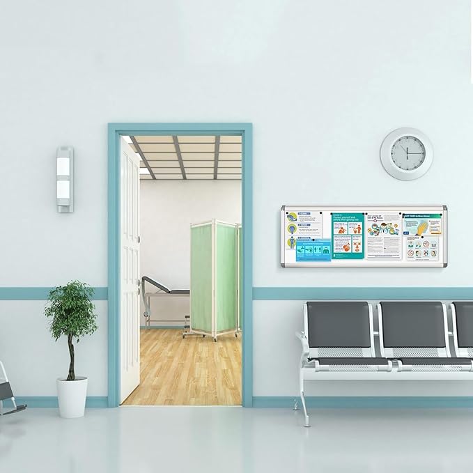 SWANCROWN Enclosed Bulletin Board Magnetic Dry Erase Noticeboard Lockable - Image 8