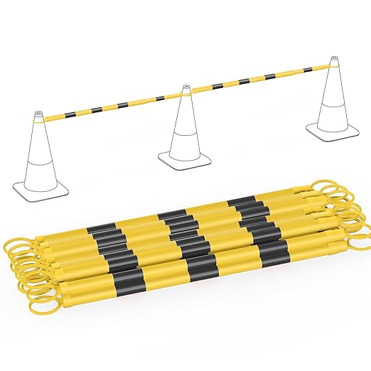 RoadHero 10 Pack 4 FT to 6.9 FT Retractable Cone Bar, Expandable Traffic Cone by RoadHeroUS