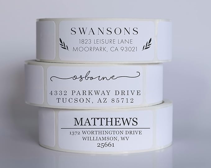 Address Stickers Custom Return Address Labels Roll White Self Adhesive - Image 4