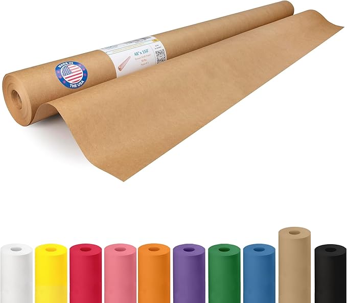 Brown Kraft Paper Roll 48" x 1800" by IDLPackaging