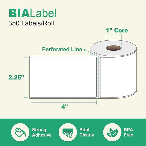 12 Rolls 2.25" X 4" Thermal Printer Labels, 350/Roll - Image 2