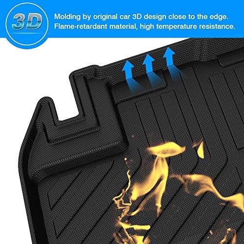 Sienna Cargo Liner - Trunk Mat for Toyota Sienna 2011-2019, All Weather Cargo Mat for Sienna Accessories, Only fit NO Power Folding 3rd Row Seats - Image 3