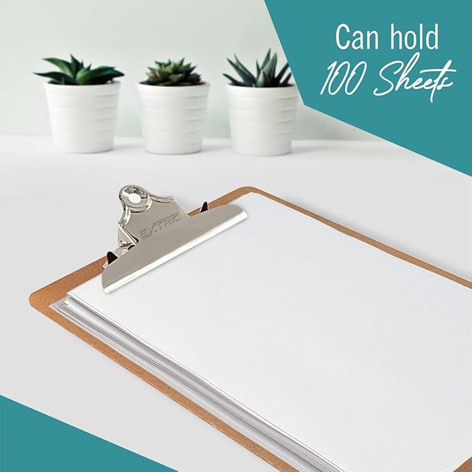 24 Clipboards Standard A4 Letter Size, 9x12.5 inch Wooden Clipboard - Image 3