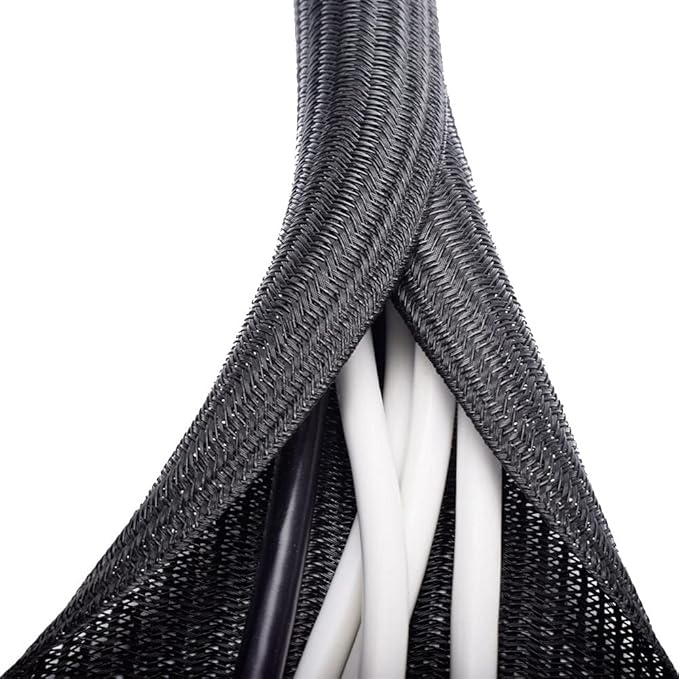 ZhiYo 6.6ft - 1 inch Cable Sleeve, Cord Wrap Wire Protector Tubing by ZhiYo