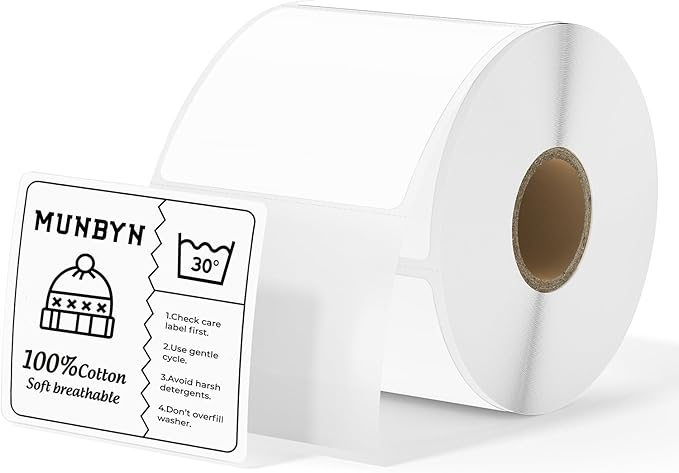 MUNBYN 3"x3" Square Thermal Labels, Compatible by MUNBYN