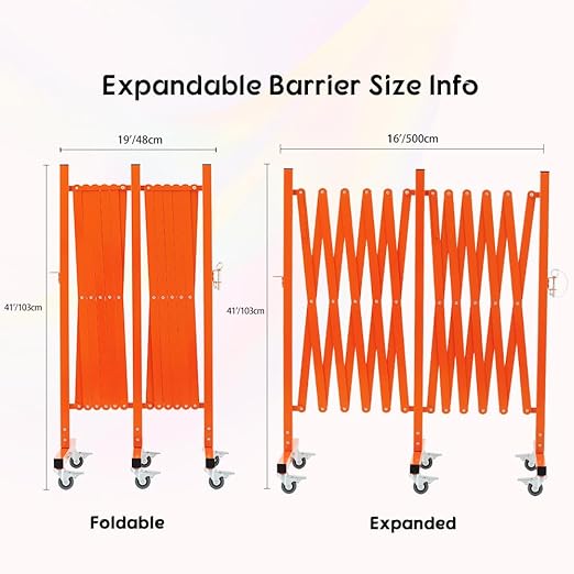 GYMTIME Expandable Metal Barricade, Portable Safety Barrier - Image 4