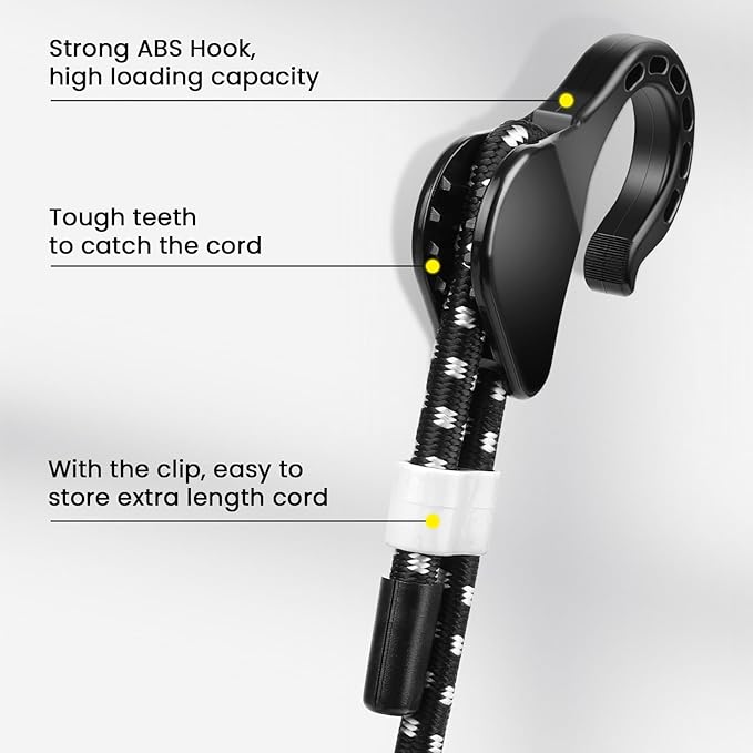 Bungee Cords with Hooks Adjustable 36 in, 8 Pack, Heavy Duty with Strong Big - Image 3