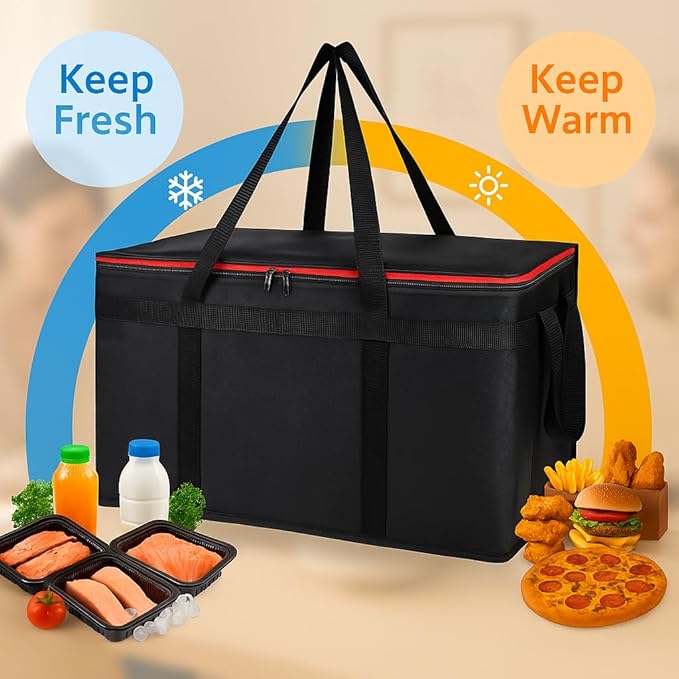 Cooler Insulated Food Delivery Bag & Drink Carrier - Image 2