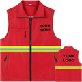 YOWESHOP Lightweight Zip-Up Safety Vest by YOWESHOP