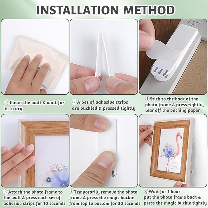 flintronic Large Picture Hanging Strips Heavy Duty, 36 Pairs Sticky Picture - Image 4