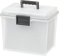 IRIS USA File Box WeatherPro Portable File Organizer Plastic File Box by IRISUSA