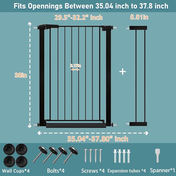 Fairy Baby 38" Extra Tall Pet Gate - Image 2