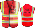 YOWESHOP High Reflective Visibility Safety Vest Custom Your Logo Safety Workwear by YOWESHOP
