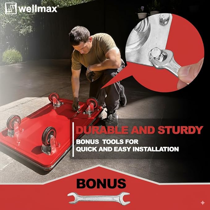 Push Cart Dolly by Wellmax, Moving Platform Hand Truck, Foldable - Image 6