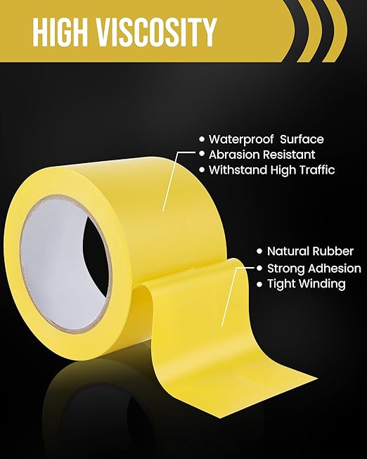 Lichamp 3 Rolls Vinyl Tape, Premium Safety Marking and Traffic Floor Marking - Image 3