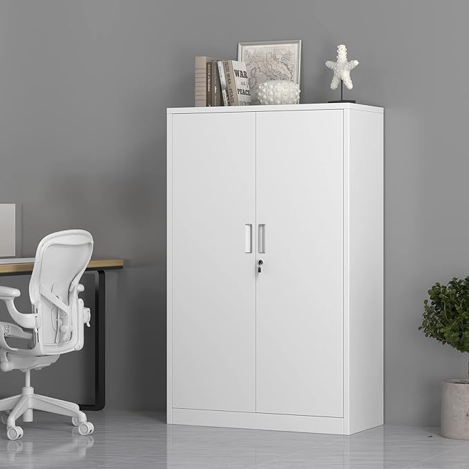 Metal Storage Cabinet with Locking Doors and 3 Adjustable Shelves, 53.5-Inch - Image 10