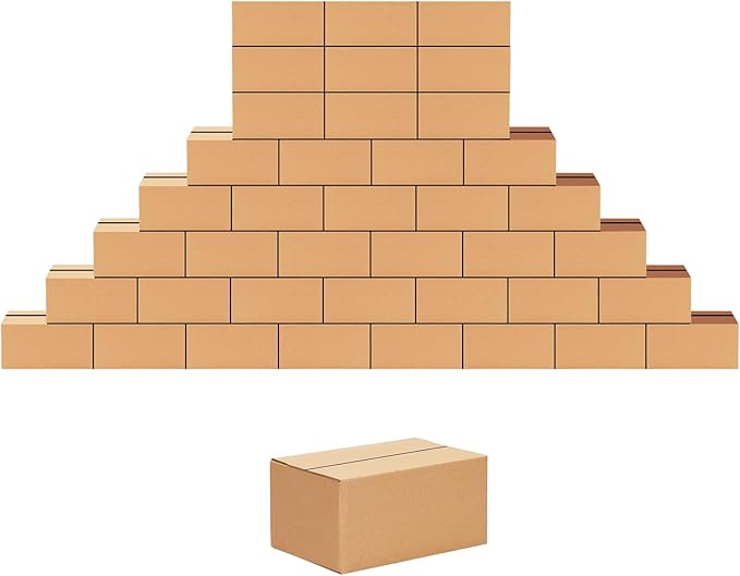 Edenseelake 40 Pack 6x4x3 inches Shipping Boxes Small Cardboard Boxes by Edenseelake