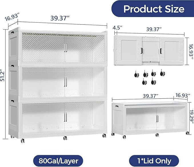 240Gal Extra Large Stackable Storage Bins - Image 2
