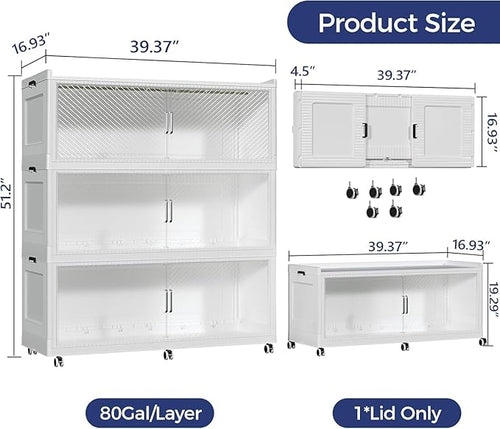 240Gal Extra Large Stackable Storage Bins - Image 2