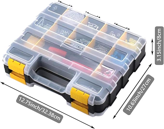 Hardware Organizer Box 34 Compartments Small Parts Organizer - Image 5