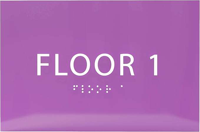 6" X4" Floor 1 Sign by ADACentralSigns