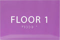6" X4" Floor 1 Sign by ADACentralSigns