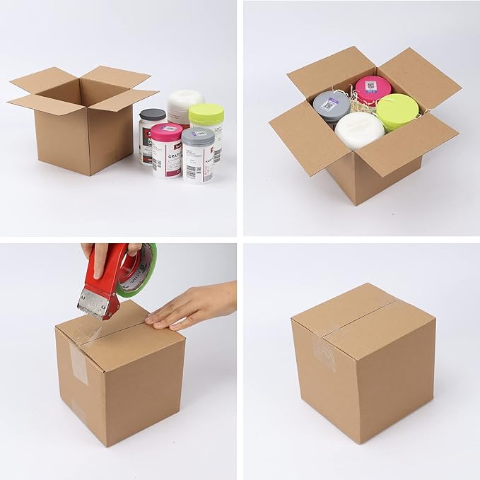 CRUGLA 40 Packs Shipping Boxes 6x6x6, Corrugated Cardboard Brown Mailing Box - Image 5