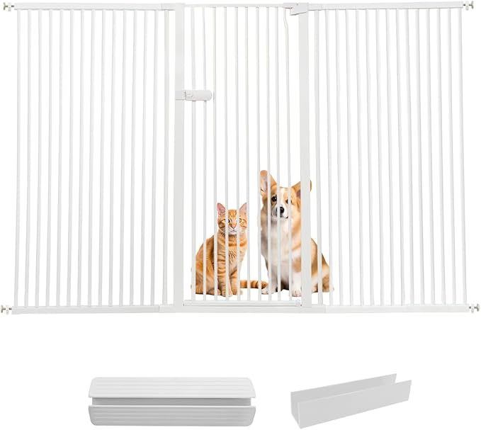 Lumizone Extra Tall Cat Gate 55.12" High Pressure Mounted Extra Wide 2025 New by Lumizone