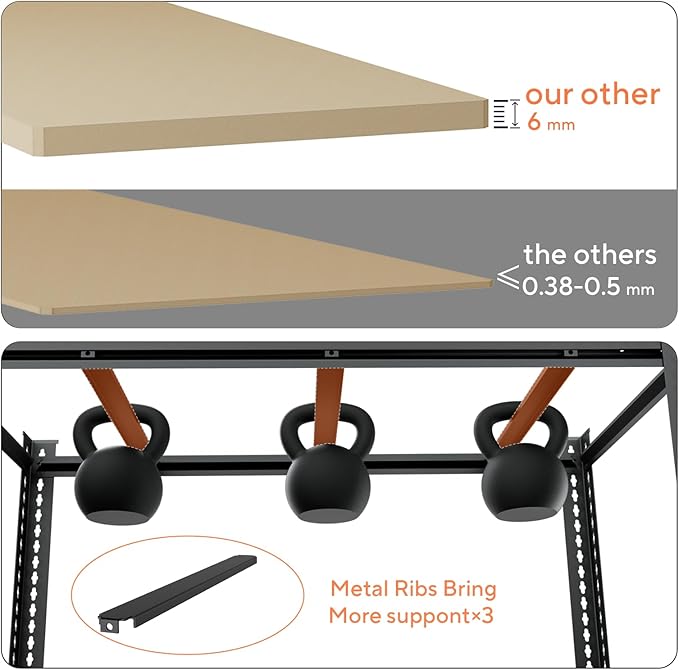 5 Tier Garage Shelving, Adjustable Heavy Duty Garage Shelves, Metal Storage - Image 3