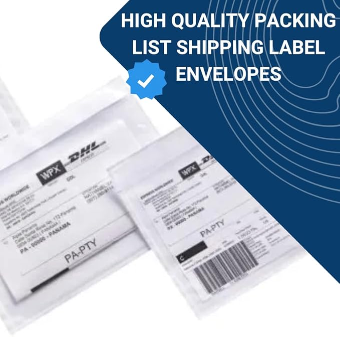 500 Units, 4.5"x5.5" Clear Packing List Shipping Label Envelopes - Image 6