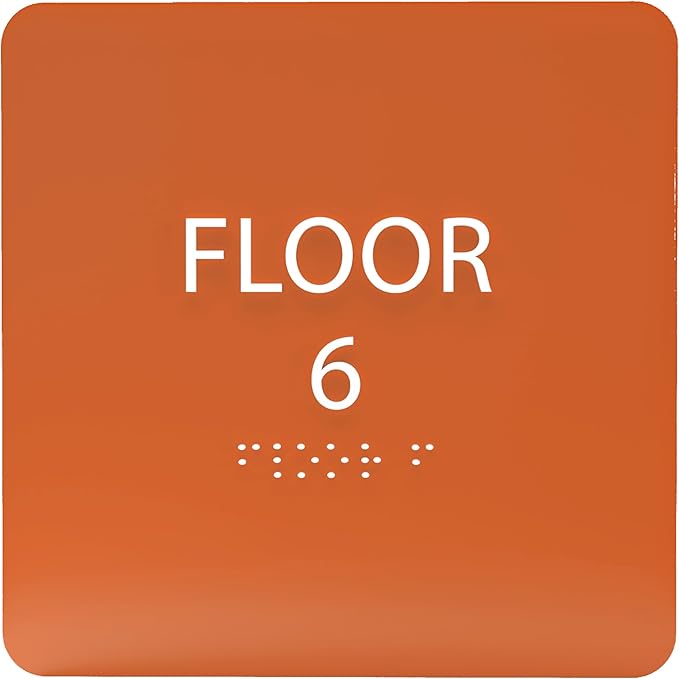 6" X6" Floor 6 Sign by ADACentralSigns