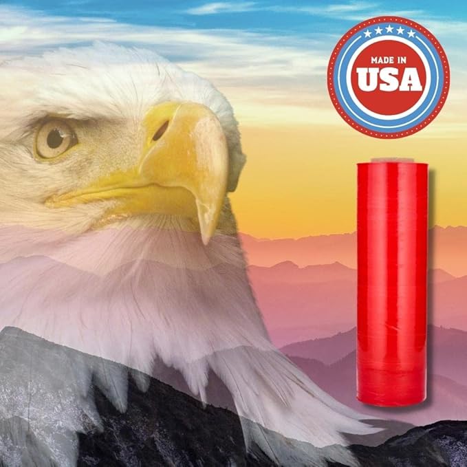 PSBM Red Stretch Wrap, 1 Pack, 15 Inch x 1500 Feet, 80 Gauge, Plastic Cling - Image 5