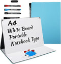 Portable White Board Small Dry Erase Board, A4 Reusable Notebook by CABPLROI