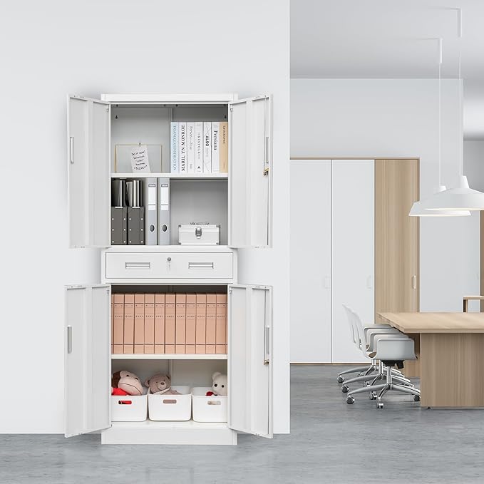 Metal Storage Cabinet, 71 Inch Tall Metal Storage Cabinet - Image 5
