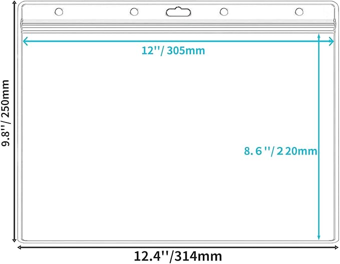5 Pack Sheet Protectors，8.5" x 11" Waterproof Resealable Zip Wall Sign Holder - Image 2
