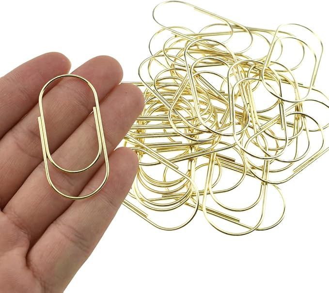 HAHIYO Paper Clips Sturdy 2 inches Length 30 Pack Wide Paperclips Heavy Duty by HAHIYO