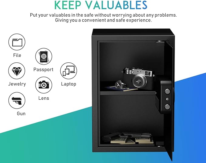 RPNB Deluxe Safe and Lock Box, Digital Keypad Safe Box, Steel Alloy Small Safes - Image 4