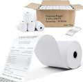 3-1/8 X 230 ft Thermal Credit Card Paper, 80mm Receipt Printer Square POS by AzureZone