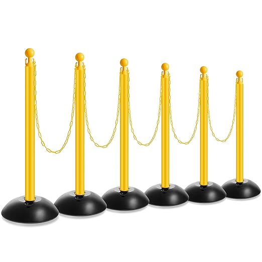 Amylove Plastic Stanchion Post Set, Traffic Warning Line Stanchion Crowd by Amylove