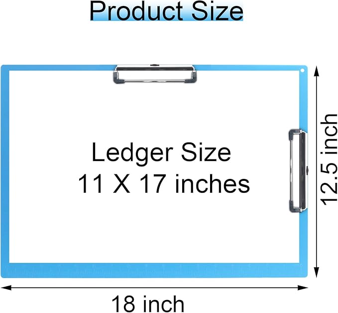 Acocony 11x17 Clipboard Double Clip Extra Large Clipboard Low Profile Clip 11 x - Image 2