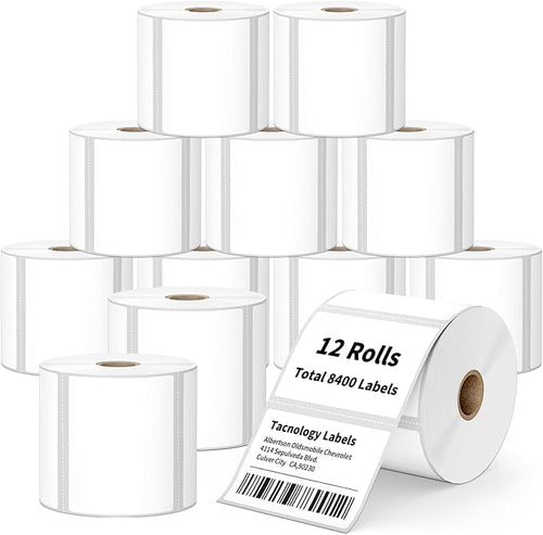 12 Rolls 3" x 2" Direct Thermal Labels by Tacnology