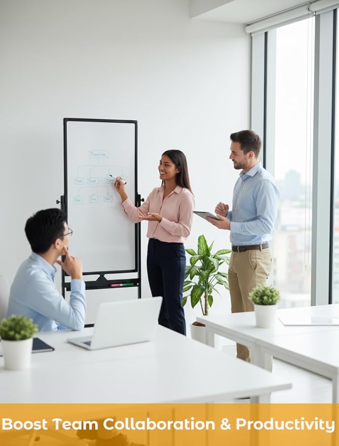 48" x 24" Magnetic Mobile Whiteboard - Image 7