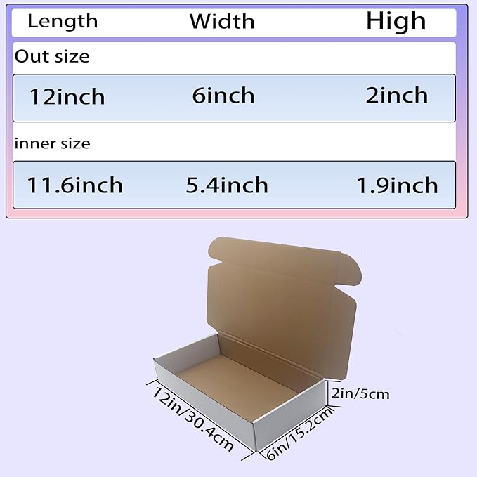 12x6x2 inches Shipping Boxes Set of 25, Holidays Gift and Small Business Giving - Image 6