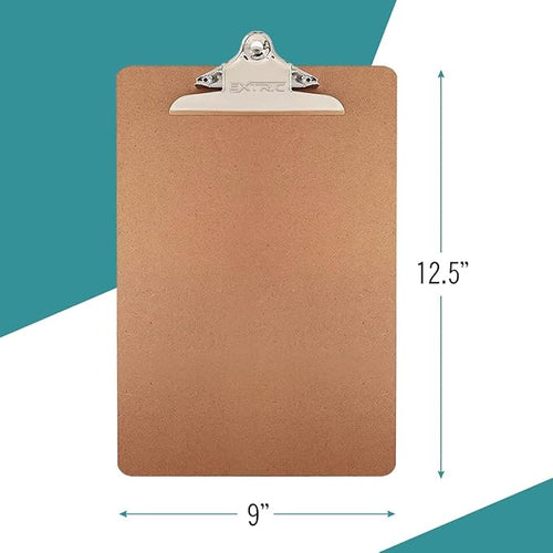 24 Clipboards Standard A4 Letter Size, 9x12.5 inch Wooden Clipboard - Image 2