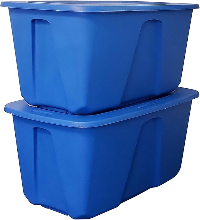HOMZ 2-Pack Durable Molded Bin, Plastic Storage Containers - Image 9
